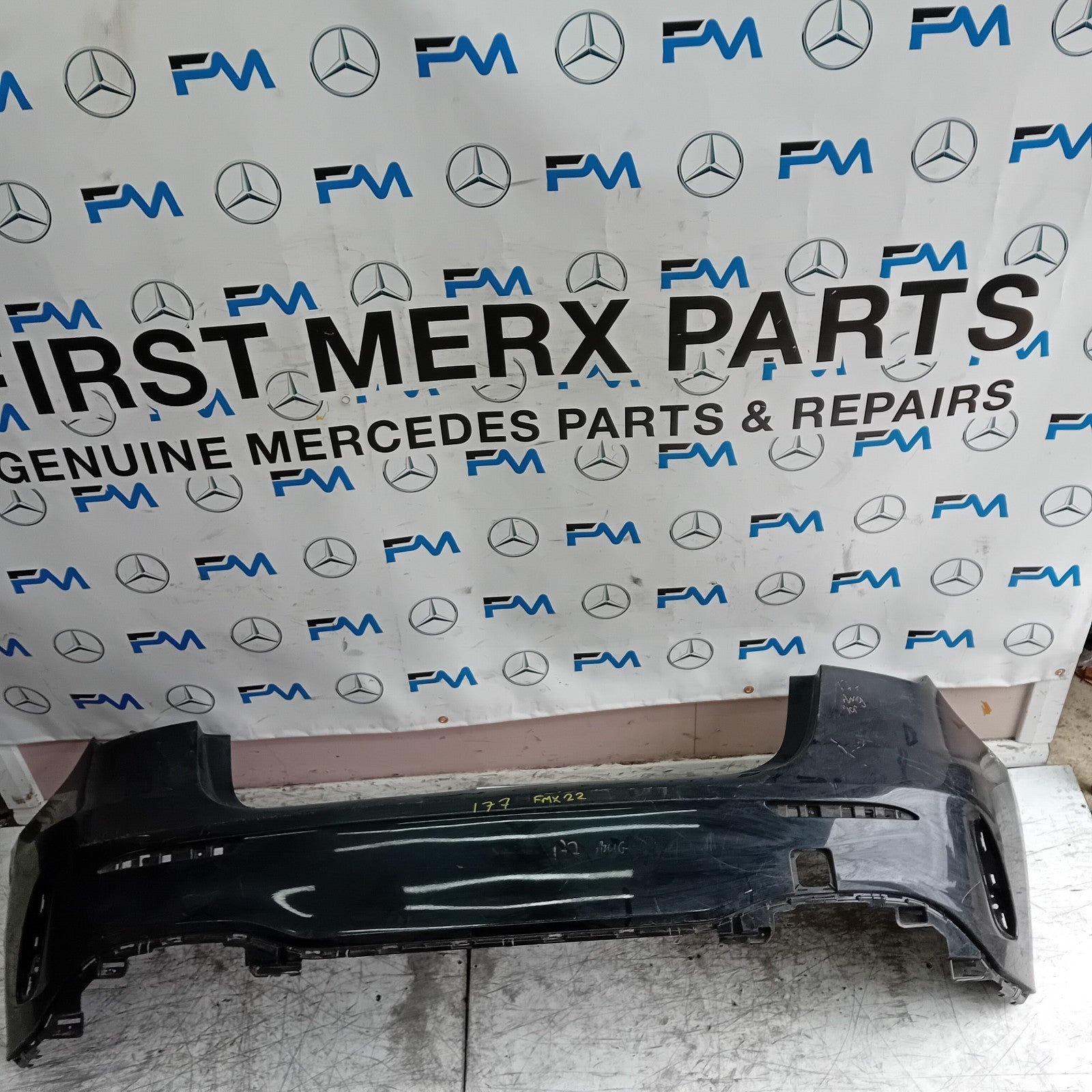 MERCEDES BENZ  A-CLASS W177 REAR BUMPER 2018 A1778851301 BLACK FMX22
