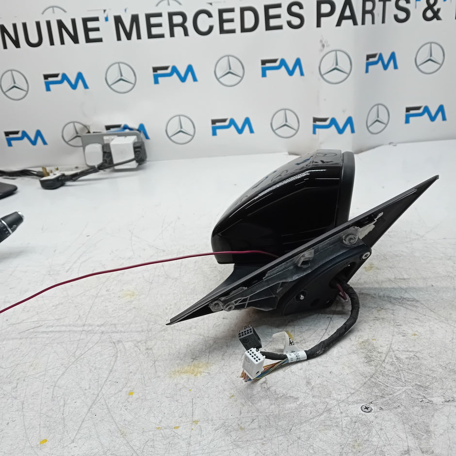 MERCEDES BENZ  C-CLASS W205 DRIVER WING MIRROR OS BLACK PL A2058104402 FMM80
