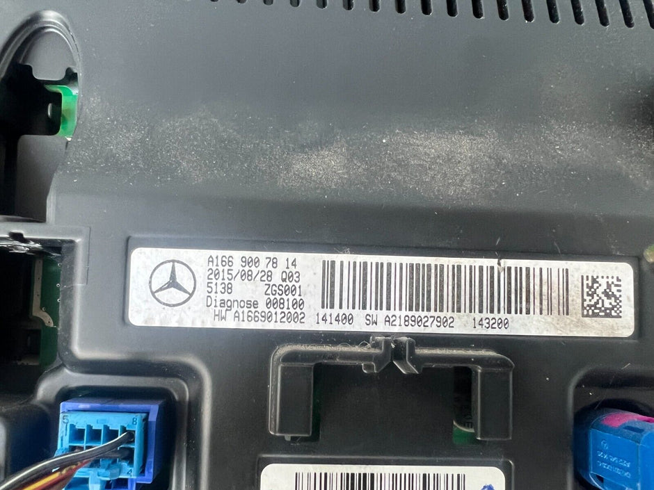 2016 MERCEDES A CLASS W176 MEDIA NAVIGATION DISPLAY SCREEN P/N A1669007814