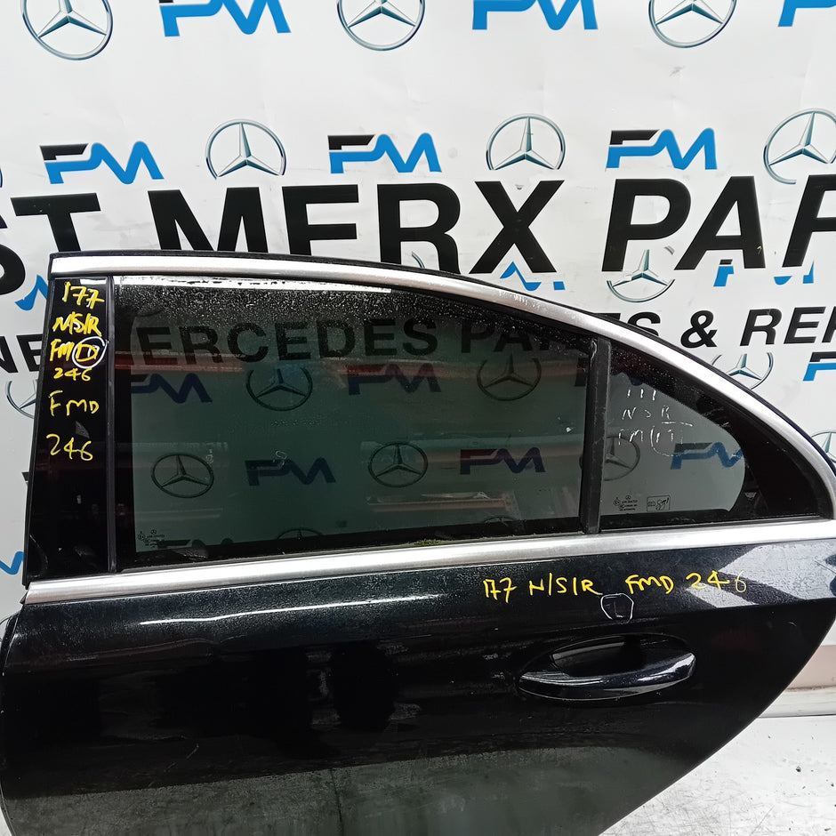 MERCEDES A-CLASS W177 PASSENGER REAR DOOR NSR BLACK 2018 ON COMPLETE FMD246