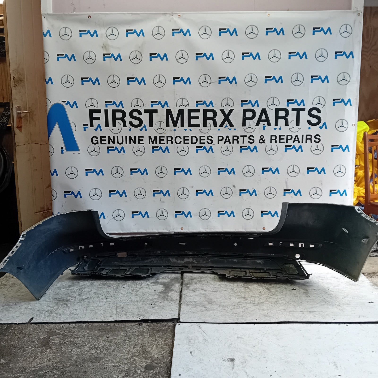 MERCEDES BENZ  GLE W166 SALOON REAR BUMPER SILVER 2016 A1668853024 FMX84