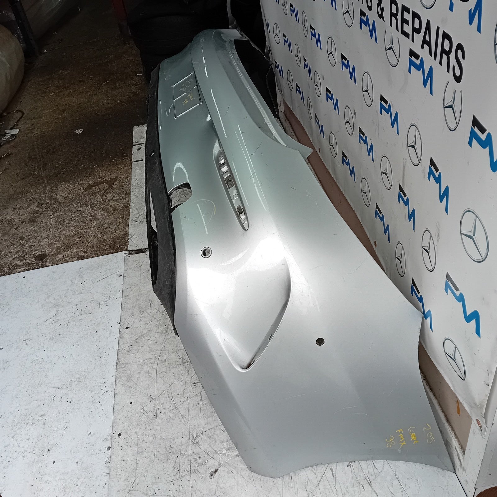 MERCEDES BENZ C-CLASS W205 SLN REAR BUMPER 2014 ON SILVER  A2058850138 FMX38