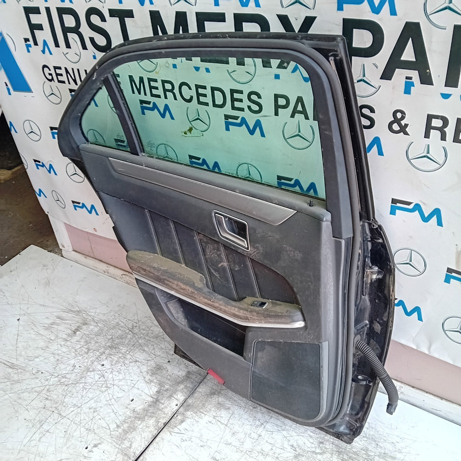 MERCEDES E-CLASS W212 PASSENGER REAR DOOR NSR BLACK 2009-16 COMPLETE FMD474
