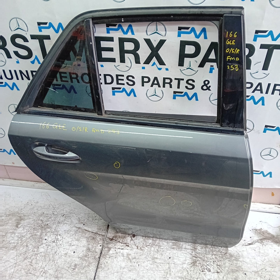 MERCEDES GLE W166 DRIVER REAR DOOR OSR GREY 2015-19 COMPLETE FMD253