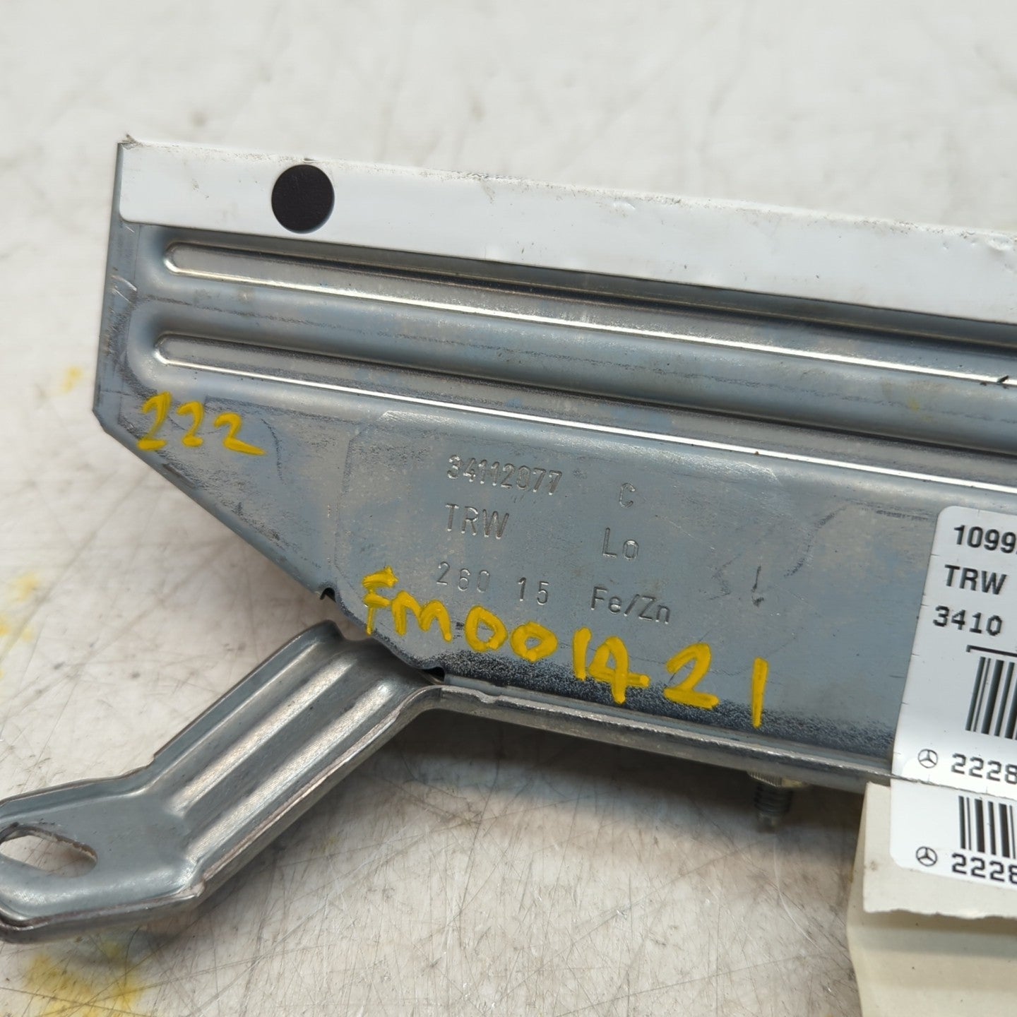 MERCEDES  S-CLASS W222 DRIVER REAR SIDE  AIRBAG MODULE A2228604402 FM001421