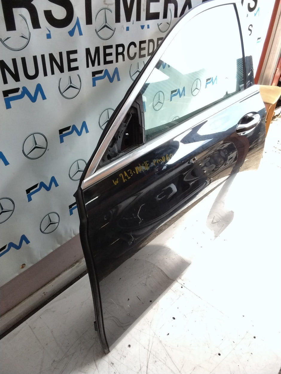 MERCEDES BENZ  E-CLASS W213 PASSENGER SIDE FRONT DOOR N/S/F COMPLETE BLACK FMD60