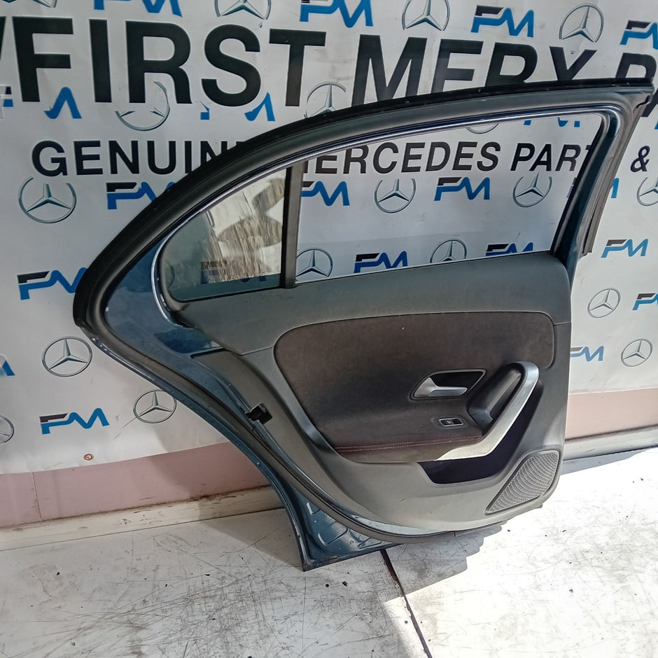 MERCEDES A-CLASS W177 SLN PASSENGER REAR DOOR NSR BLUE 2016 ON COMPLETE FMD219