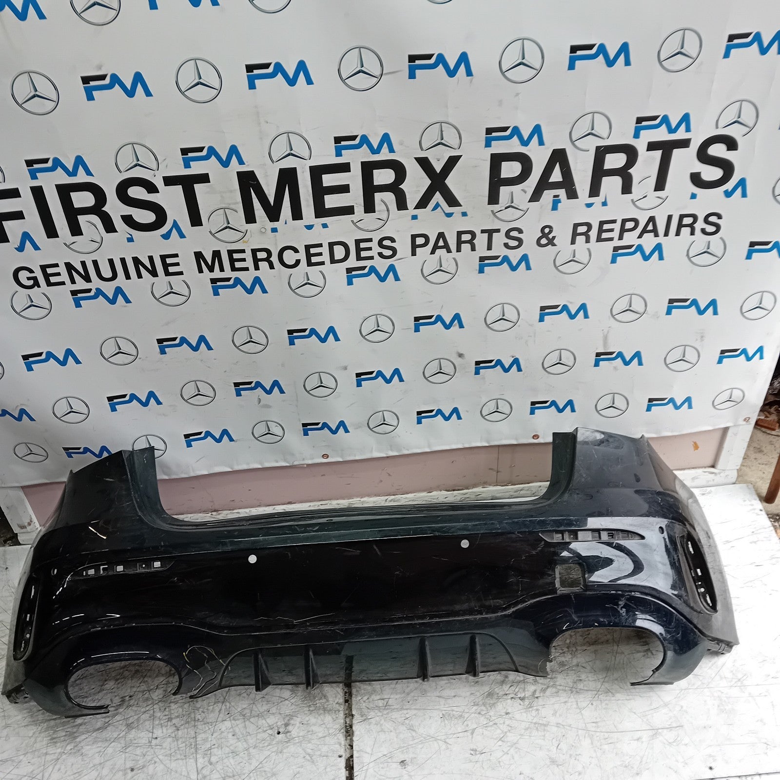 MERCEDES BENZ  A-CLASS W177 REAR BUMPER 2018 A1778808101 BLACK FMX26