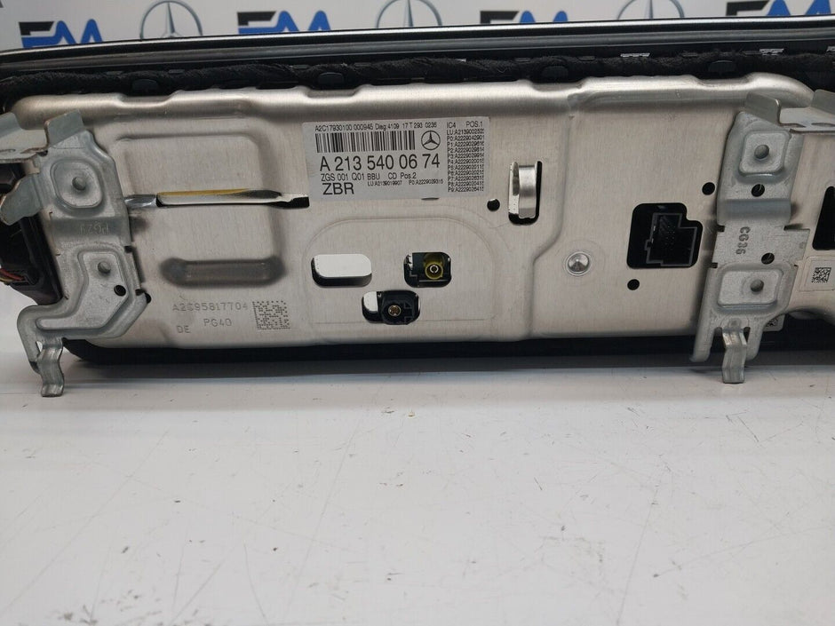 MERCEDES BENZ E-CLASS W213 W238 SAT NAV SCREEN HEAD UNIT A2135400674 FM00648