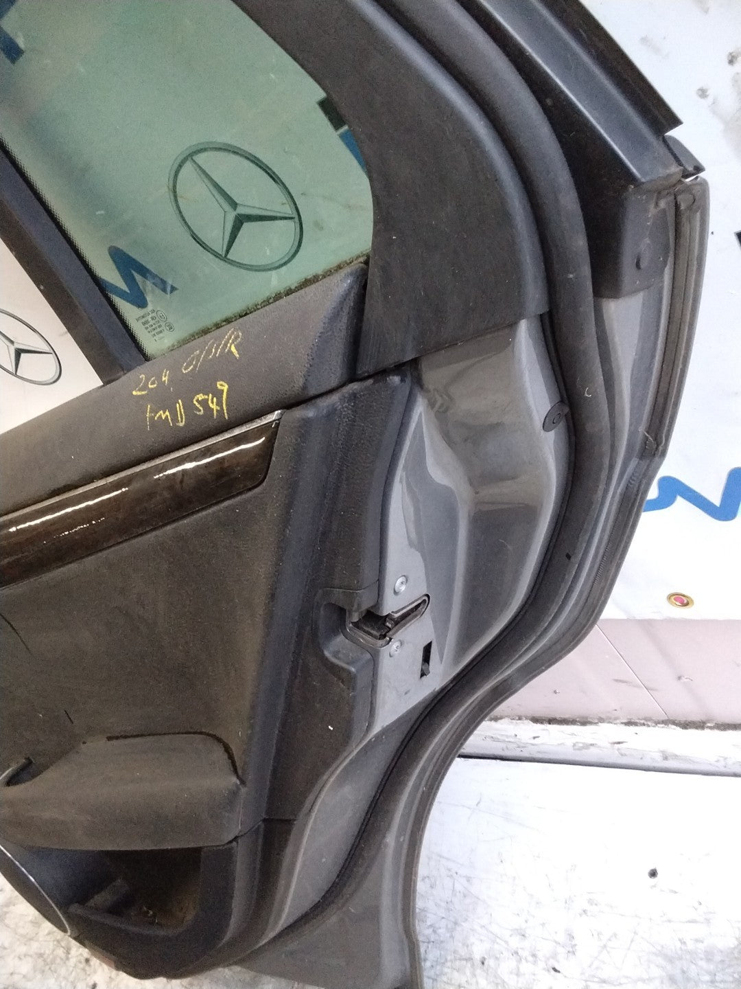 MERCEDES C-CLASS S204 EST DRIVER REAR DOOR OSR GREY 2008-14 FMD549