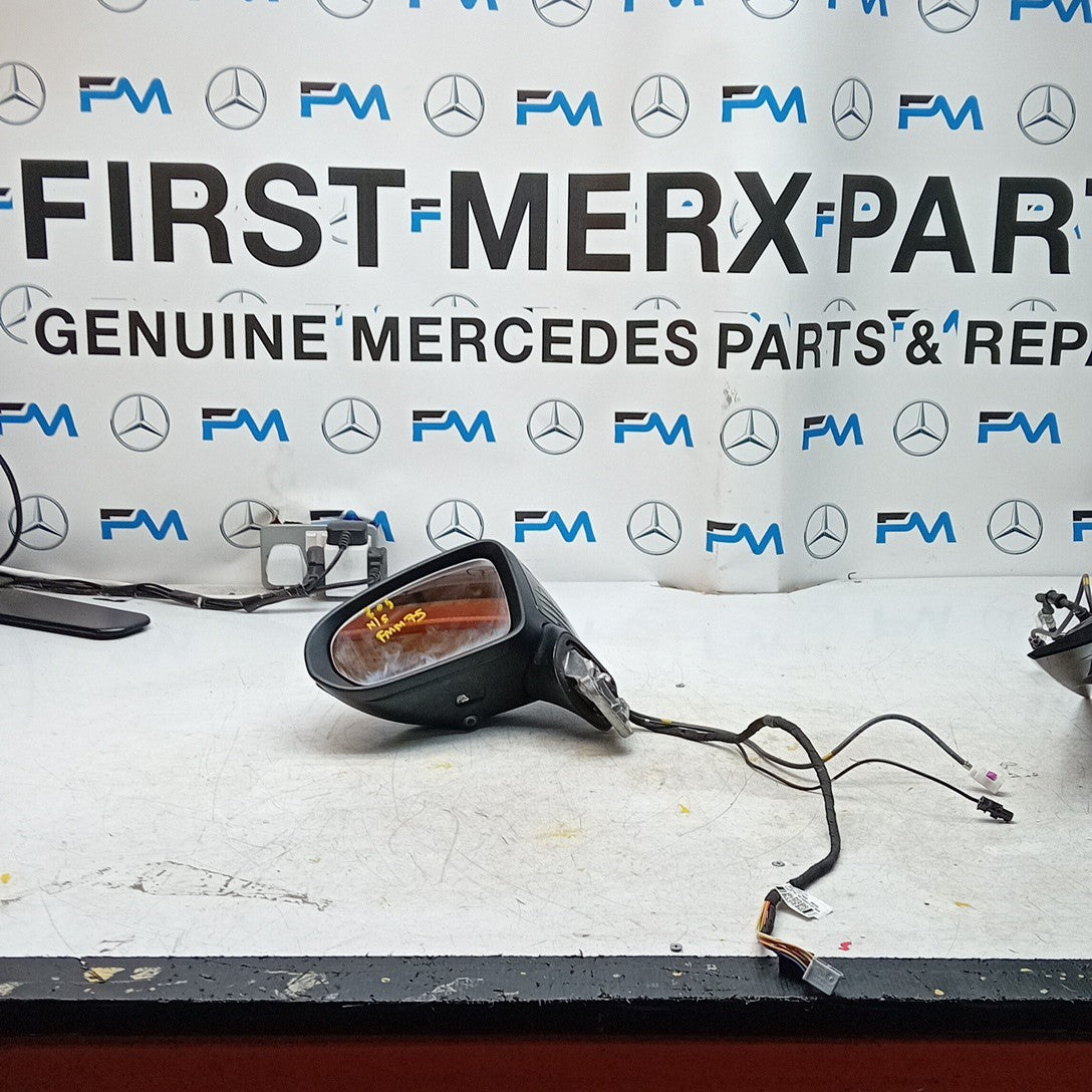 MERCEDES C-CLASS W205 PASSENGER WING MIRROR NS BLACK PL CAMERA A2058104901 FMM75