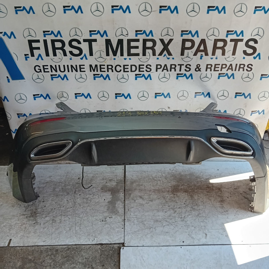 MERCEDES BENZ E-CLASS W213 SLN REAR BUMPER A2138850001 2018 GREY COMPLETE FMX159