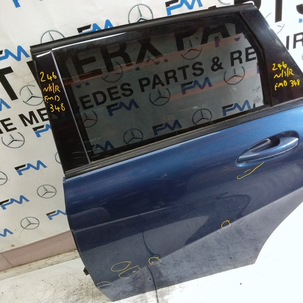 MERCEDES B-CLASS W246 PASSENGER REAR DOOR NSR BLUE 2012-19 COMPLETE FMD348