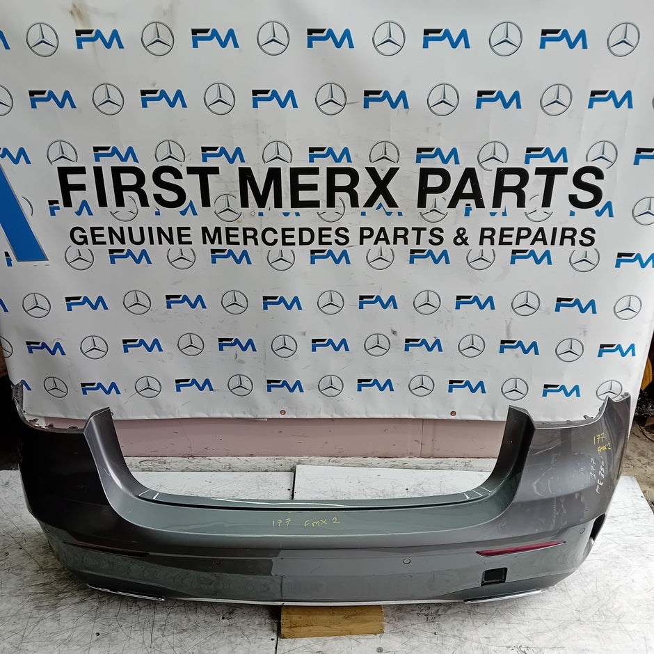 MERCEDES BENZ  A-CLASS W177 REAR BUMPER A1778804506 GREY 2018 COMPLETE FMX2