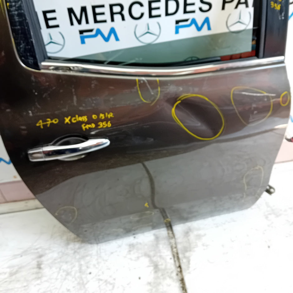 MERCEDES BENZ X-CLASS W470 DRIVER REAR DOOR OSR BROWN COMPLETE FMD356