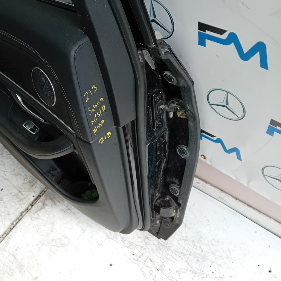 MERCEDES E-CLASS W213 SLN PASSENGER REAR DOOR NSR BLACK 2016 ON COMPLETE FMD218