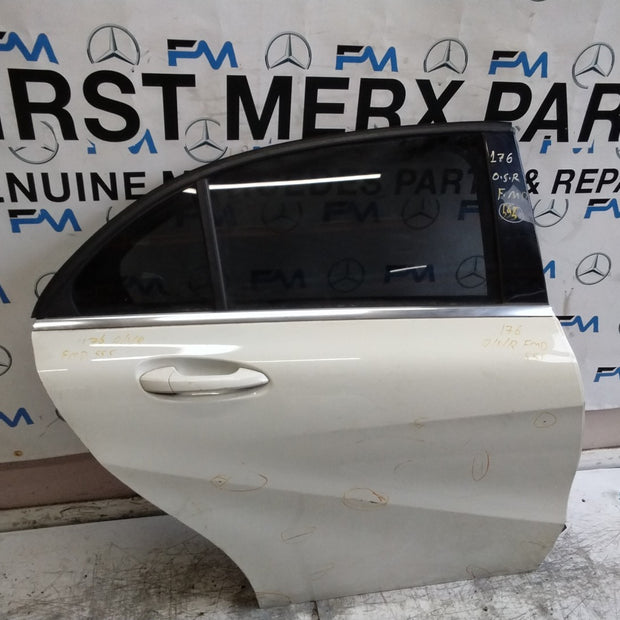 MERCEDES BENZ  A-CLASS W176  DRIVER REAR DOOR OSR WHITE 2012-2018 FMD555
