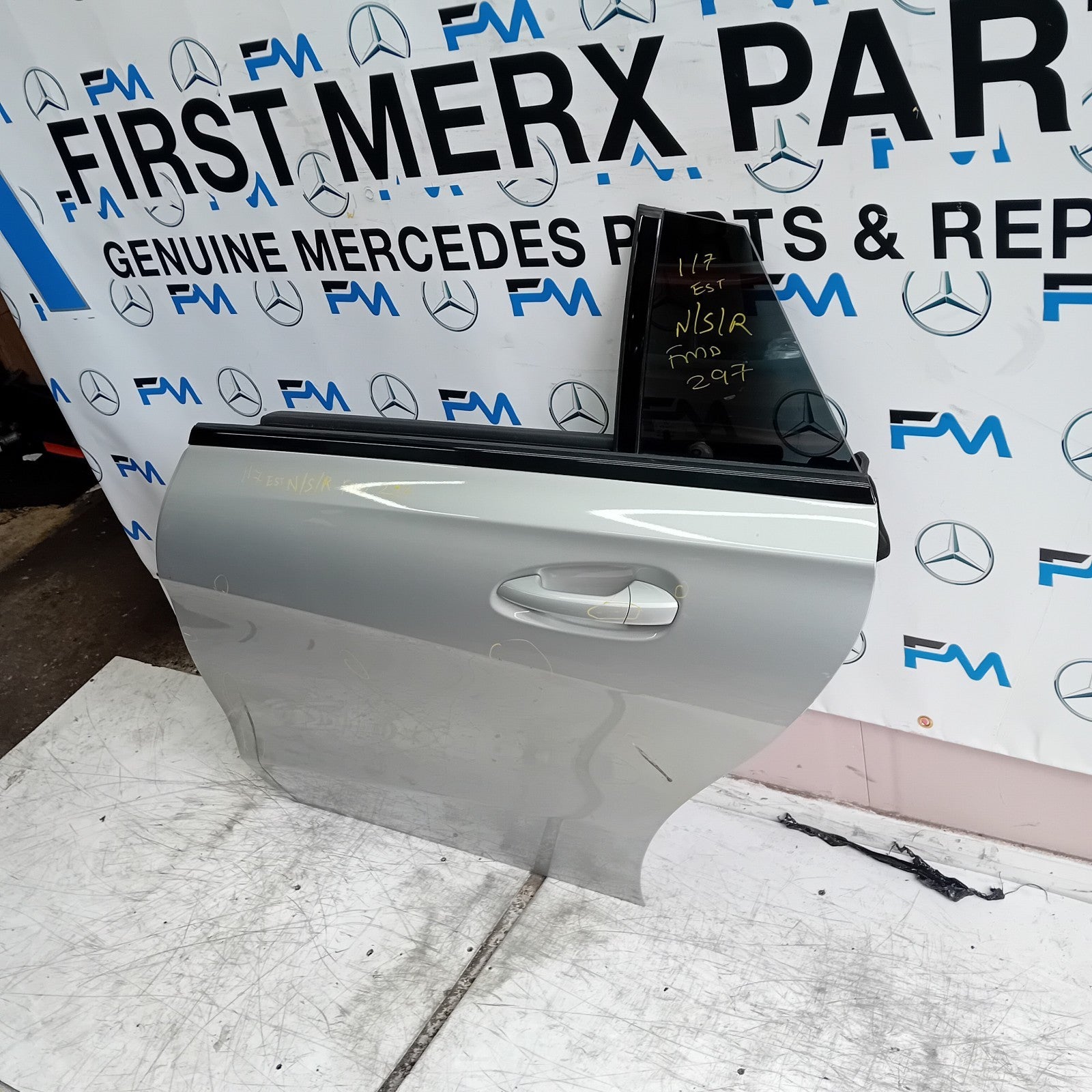 MERCEDES CLA W117 EST PASSENGER REAR DOOR NSR SILVER 2013-19 COMPLETE FMD297