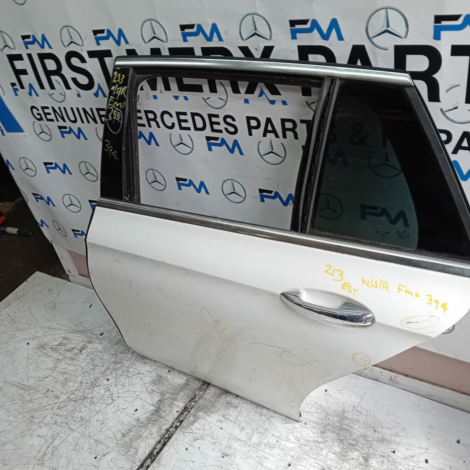 MEECEDS E-CLASS S213 EST PASSENGER REAR DOOR NSR WHITE 2016 ON  FMD394