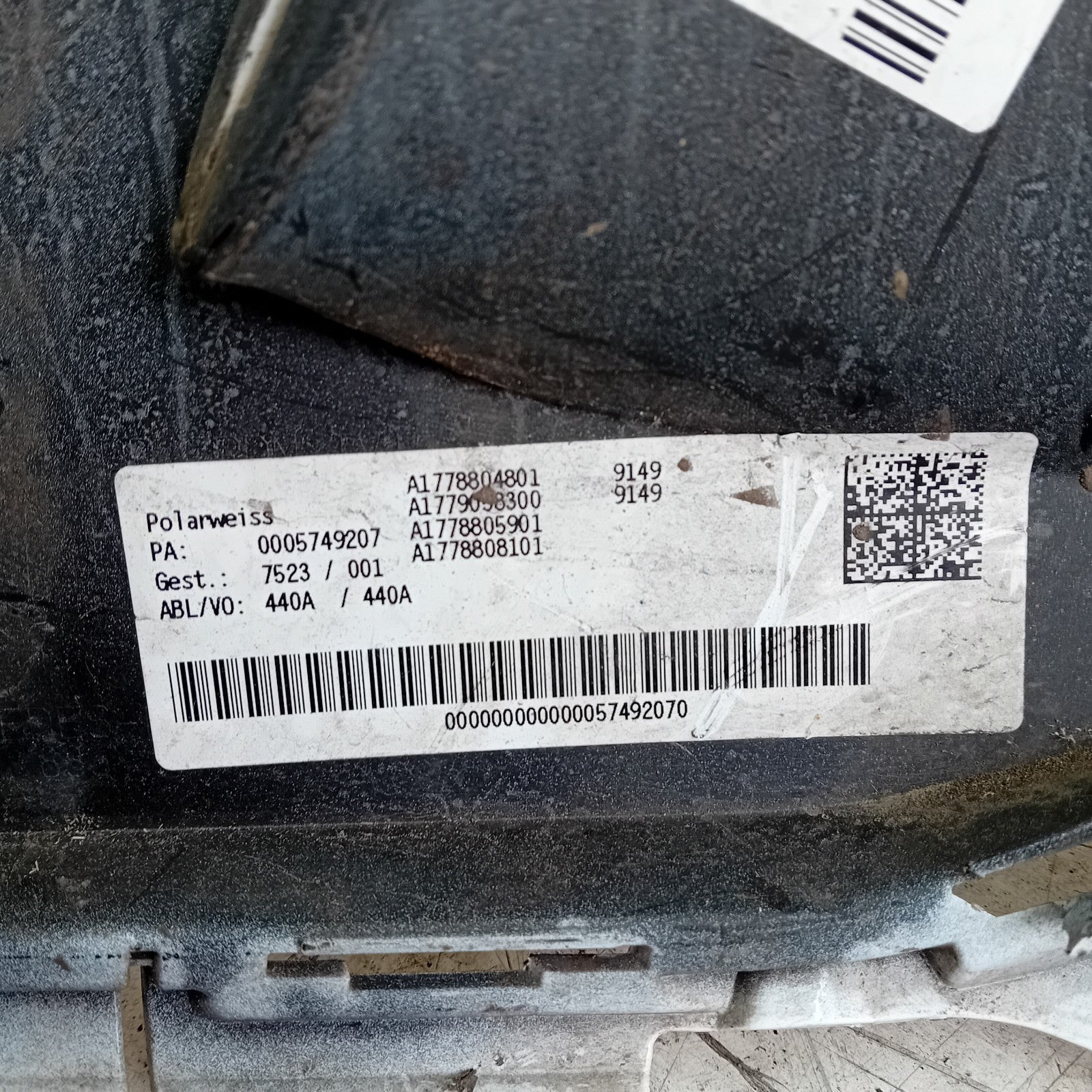 MERCEDES BENZ  A-CLASS W177 REAR BUMPER A1778804801 2018 WHITE FMX4