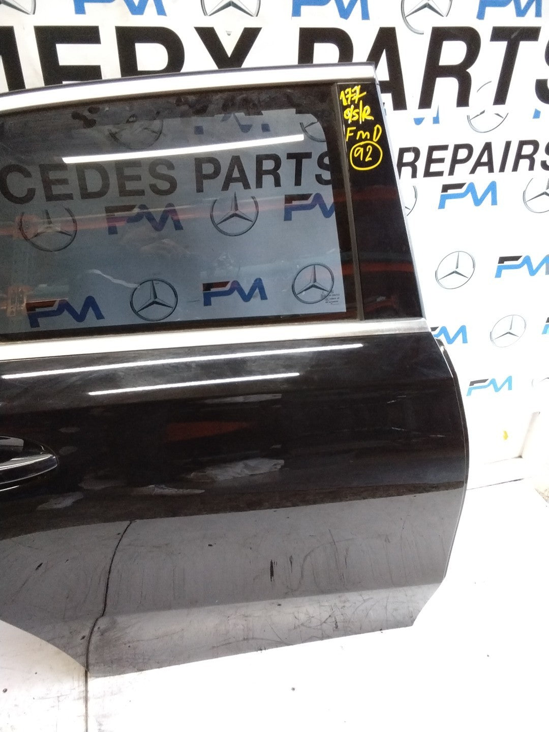 MERCEDES BENZ  A-CLASS W177 DRIVER SIDE REAR DOOR O/S/R COMPLETE BLACK FMD92