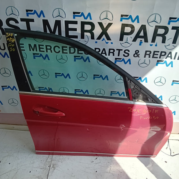 MERCEDES-BENZ C-CLASS W204 DRIVER SIDE FRONT DOOR O/S/F COMPLETE RED FMD50
