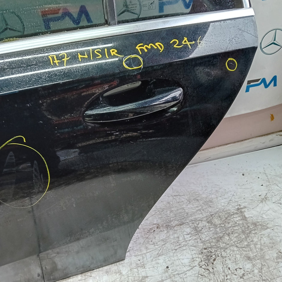 MERCEDES A-CLASS W177 PASSENGER REAR DOOR NSR BLACK 2018 ON COMPLETE FMD246