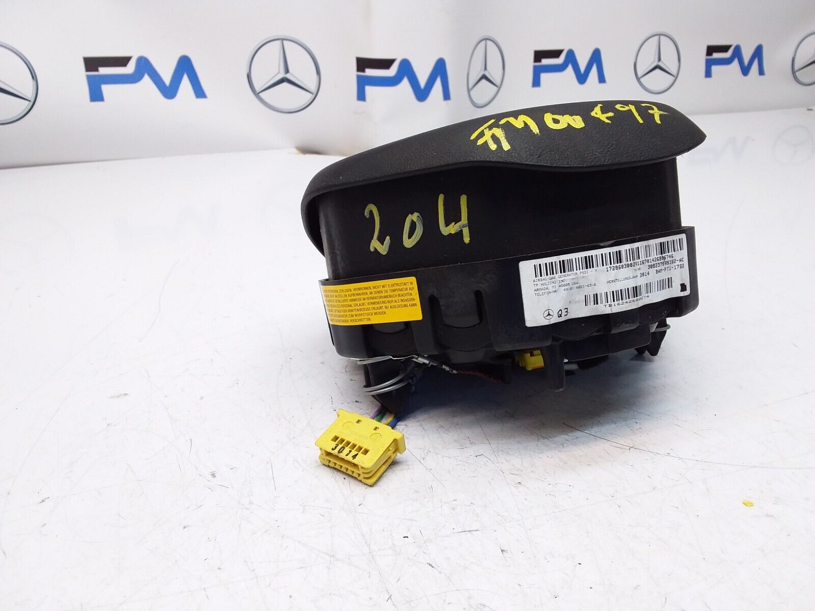 MERCEDES E-CLASS W204 STEERING WHEEL AIRBAG 308237595162-AC FM00497