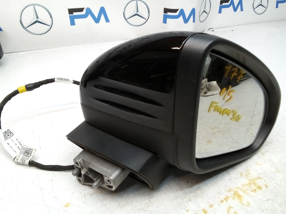 MERCEDES A-CLASS  W177 DRIVER SIDE WING MIRROR A1778108804 BLACK FMM30