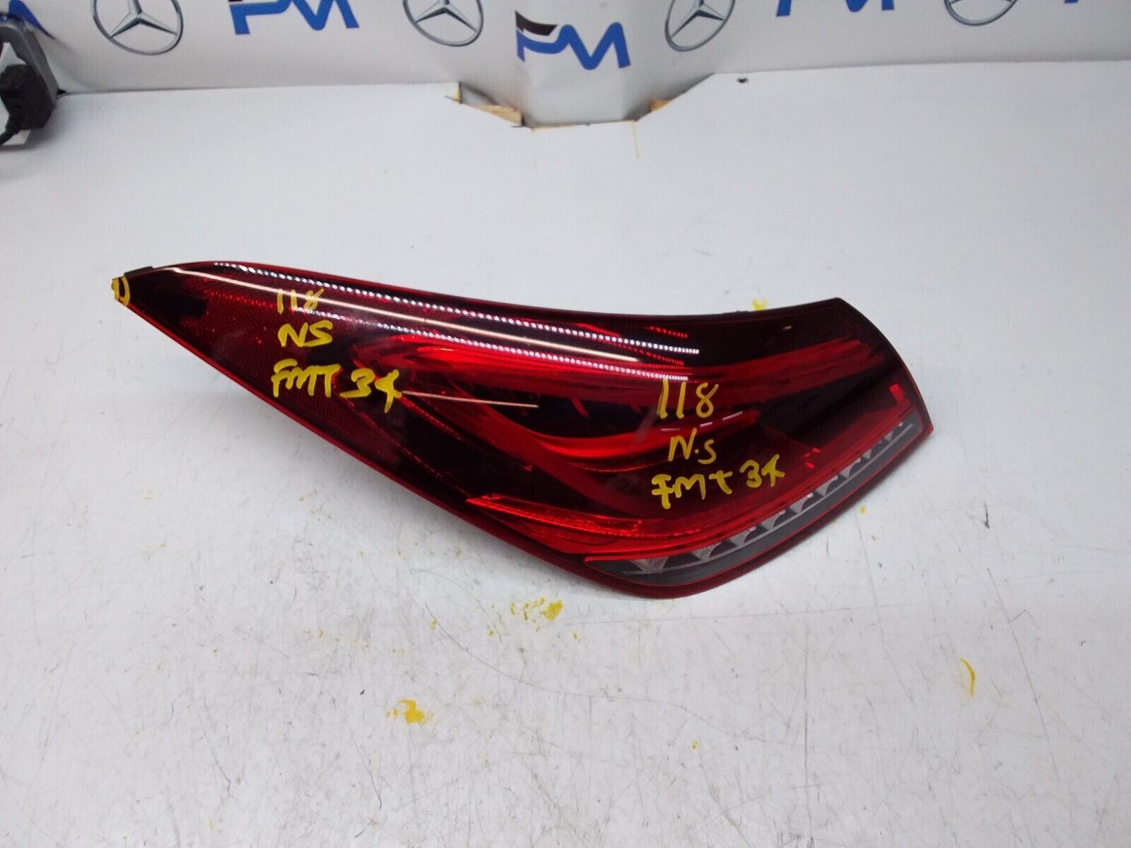 MERCEDES CLA W118 REAR PASSENGER SIDE N/S LED LIGHT FMT34 (DAMAGED)