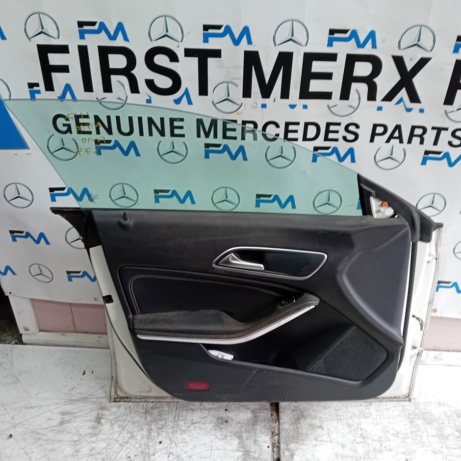 MERCEDES BENZ CLA W117 PASSENGER FRONT DOOR NSF WHITE 2013-19 COMPLETE FMD379