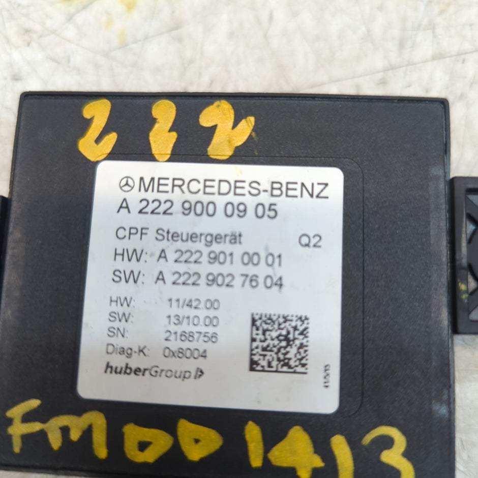MERCEDES S CLASS W222  REAR CAMERA CONTROL MODULE ECU A2229000905 FM001413