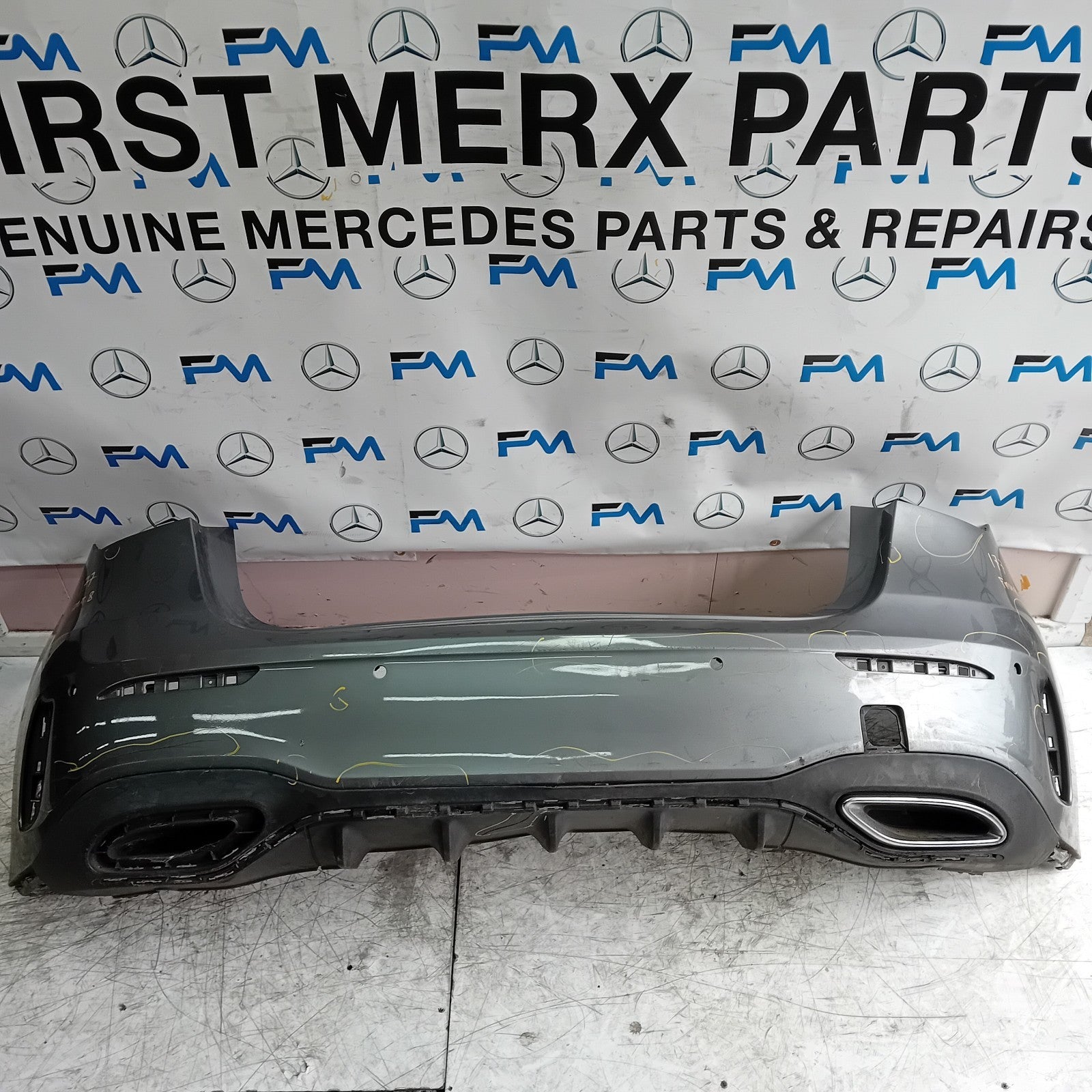 MERCEDES BENZ  A-CLASS W177 REAR BUMPER A1778804801 2018 GREY FMX8