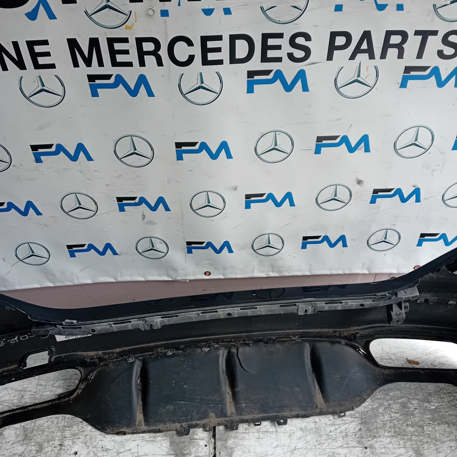 MERCEDES E-CLASS W213 SALOON REAR BUMPER BLACK 2016 A2138850001 FMX78 (DAMAGE)