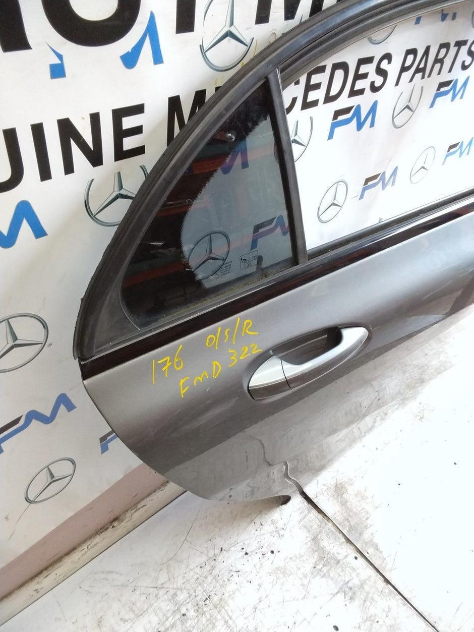 MERCEDES BENZ A-CLASS W176 SLN DRIVER REAR DOOR OSR GREY 2012-2018 FMD322
