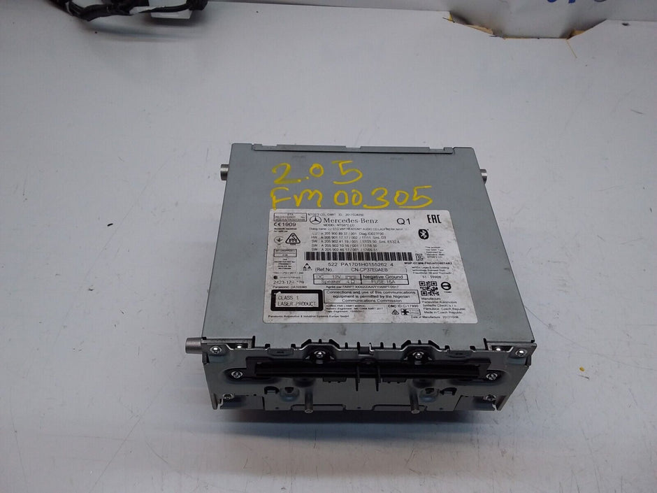 MERCEDES BENZ C CLASS W205 2017 RADIO CD  STEREO HEAD UNIT  A2059008937 FM00305