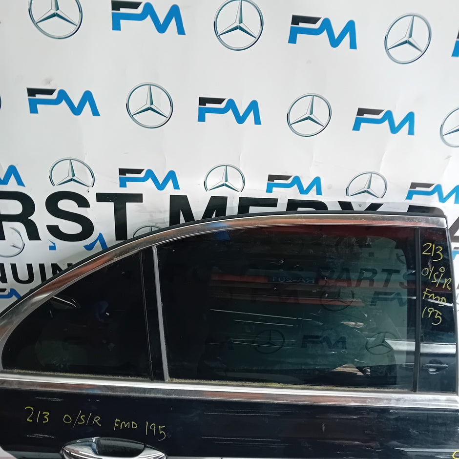 MERCEDES E-CLASS W213 SALOON DRIVER REAR DOOR OSR BLACK 2016 ON COMPLETE FMD195