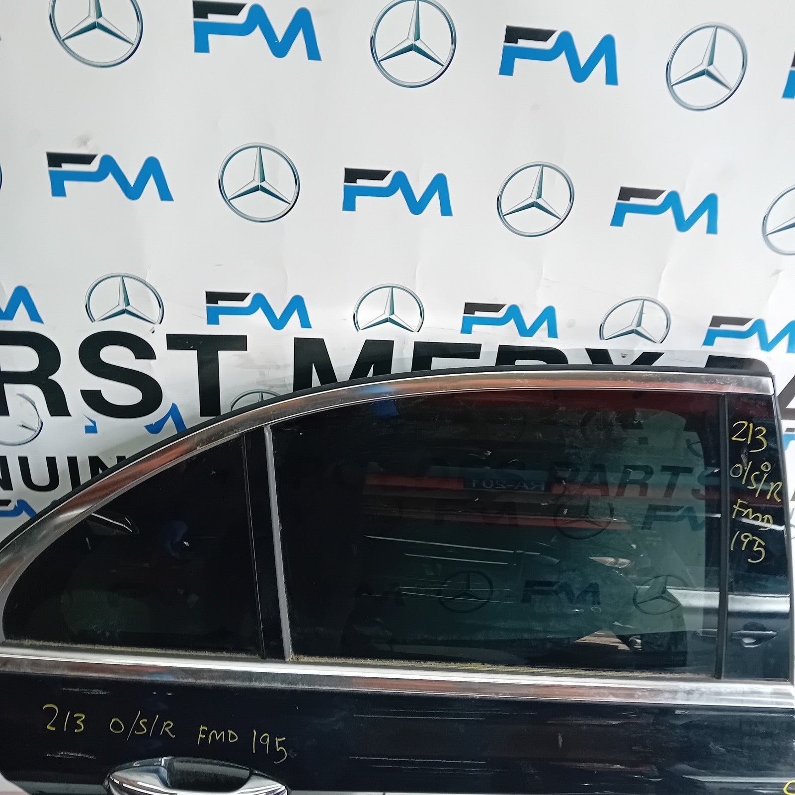 MERCEDES E-CLASS W213 SALOON DRIVER REAR DOOR OSR BLACK 2016 ON COMPLETE FMD195
