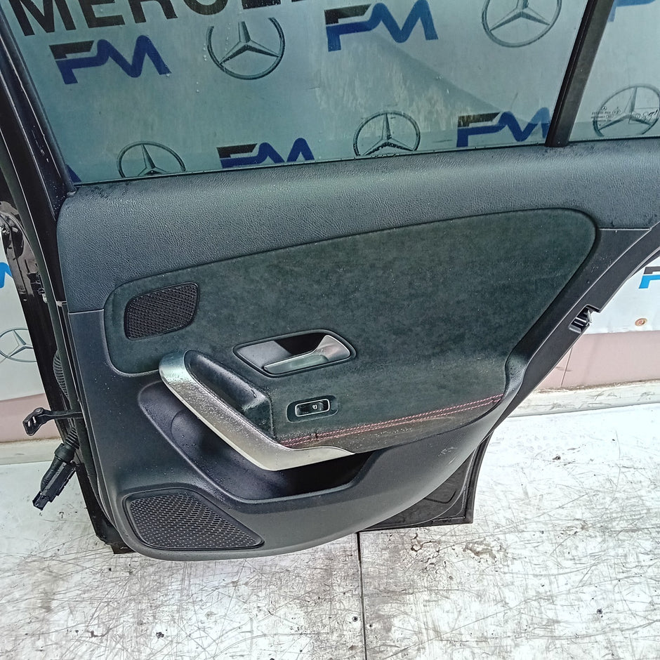 MERCEDES A-CLASS W177 DRIVER REAR DOOR OSR BLACK 2018 ON COMPLETE FMD247