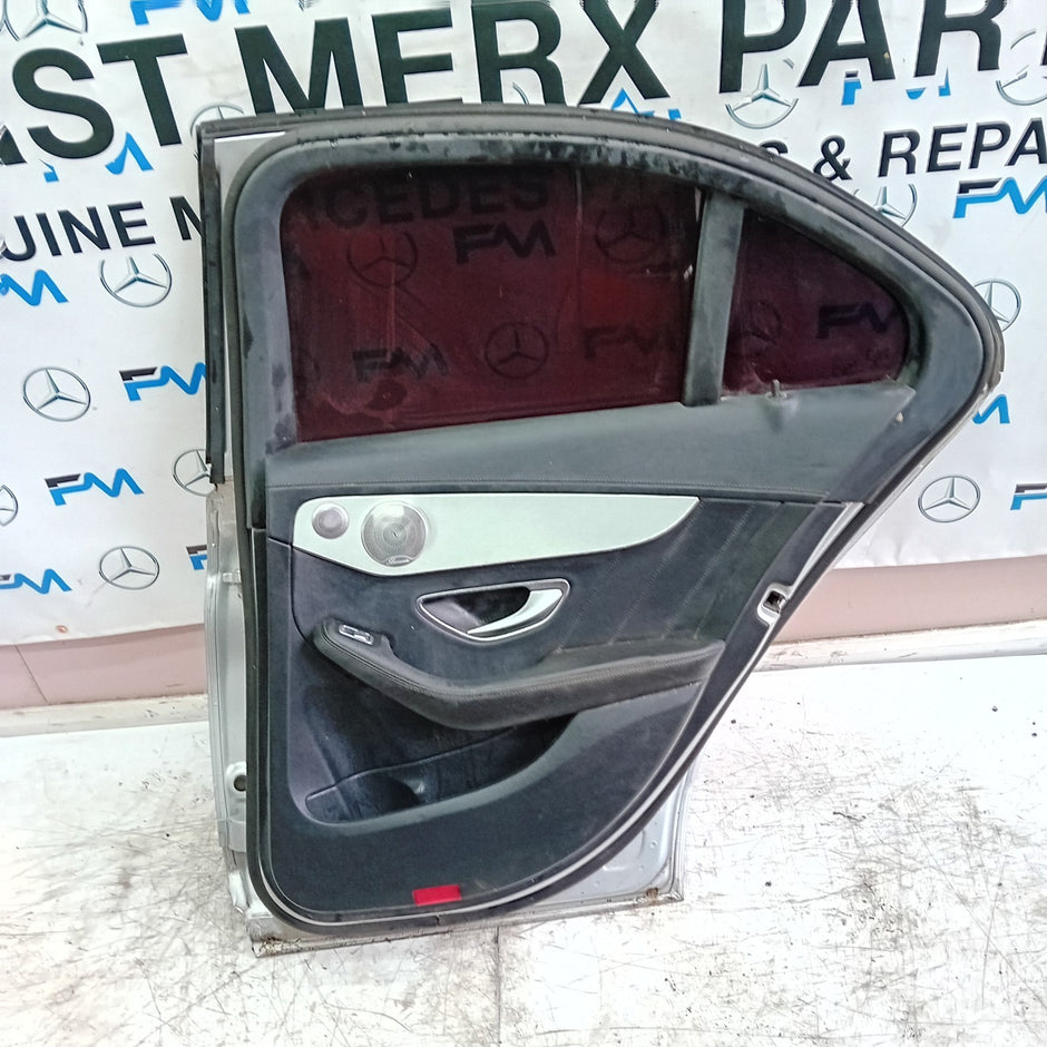 MERCEDES C-CLASS W205 SALOON DRIVER REAR DOOR OSR SILVER 2014 ON COMPLETE FMD240