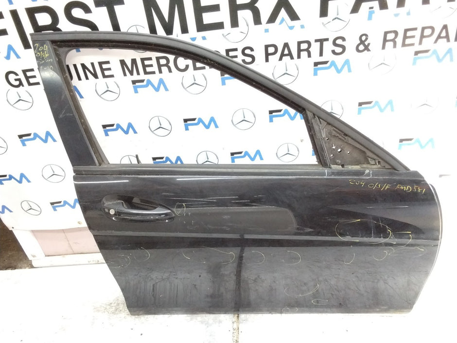 MERCEDES BENZ  C-CLASS W204 DRIVER FRONT DOOR OSF BLACK 2008-14  FMD581