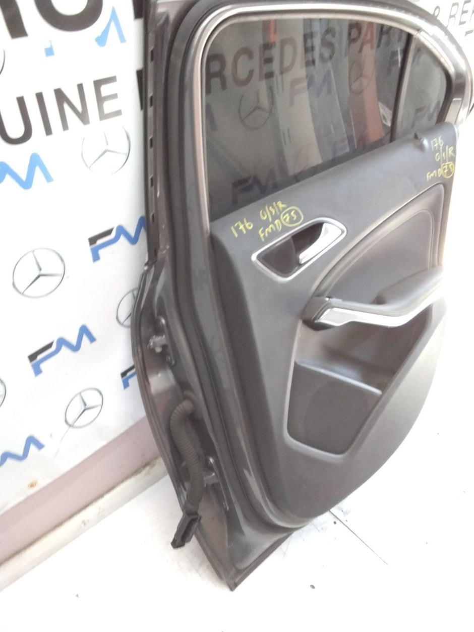 MERCEDES BENZ A-CLASS W176 DRIVER SIDE REAR DOOR O/S/R COMPLETE GREY FMD75