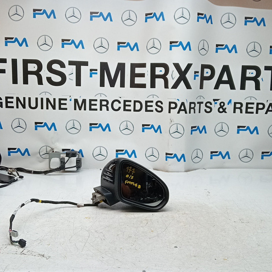 MERCEDES A-CLASS W177 DRIVER SIDE WING MIRROR BLACK A1778103601 PL 2018 ON FMM48