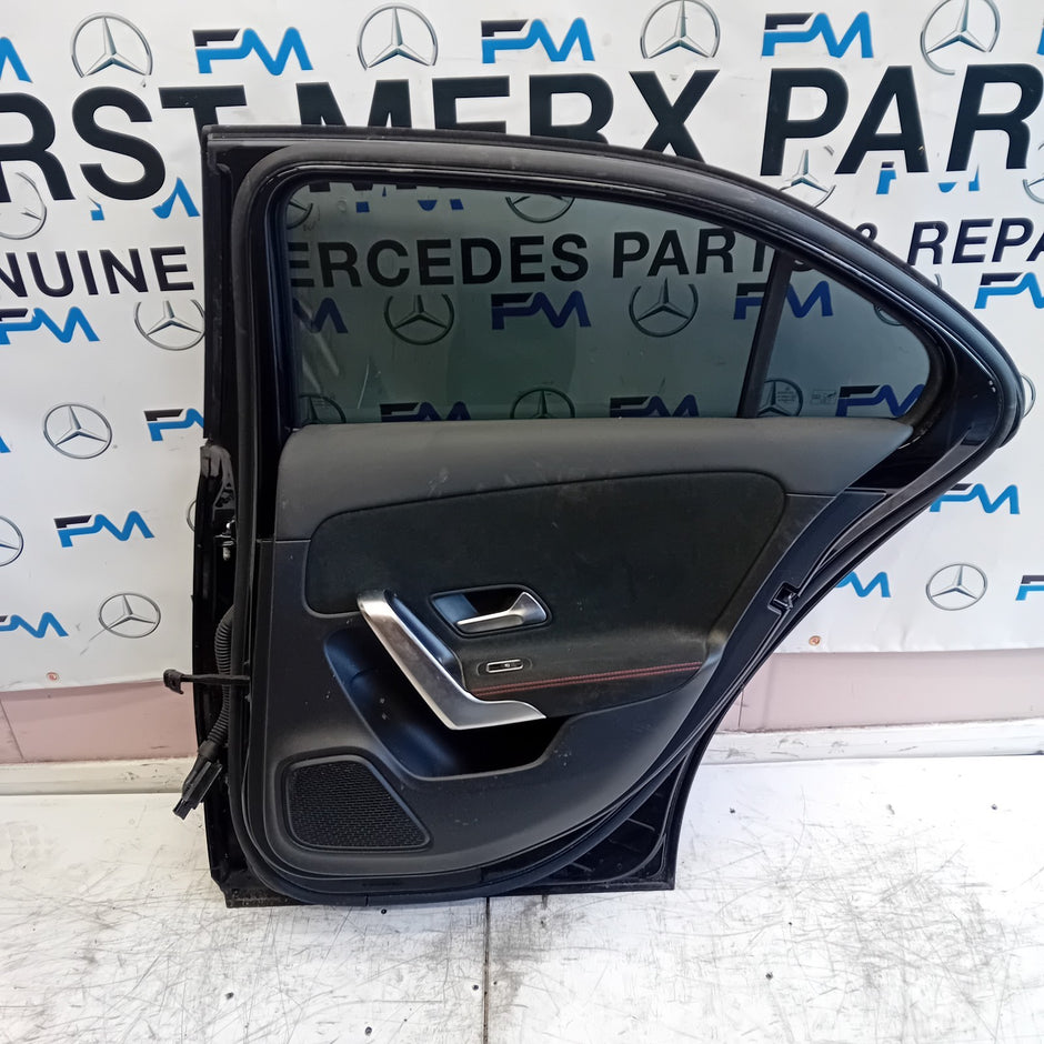 MERDEDES A-CLASS W177 SALOON DRIVER REAR DOOR NSR BLACK 2018 ON COMPLETE FMD186