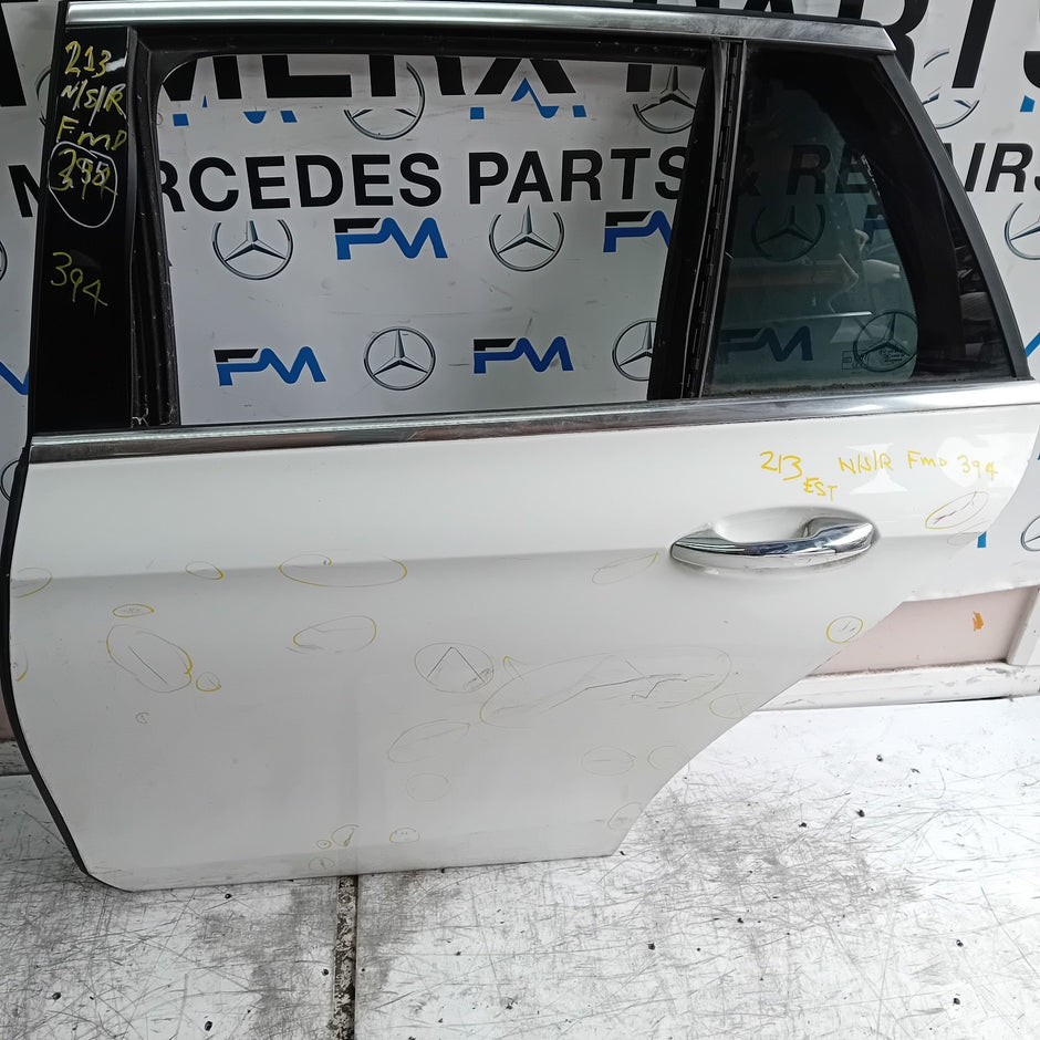 MEECEDS E-CLASS S213 EST PASSENGER REAR DOOR NSR WHITE 2016 ON  FMD394