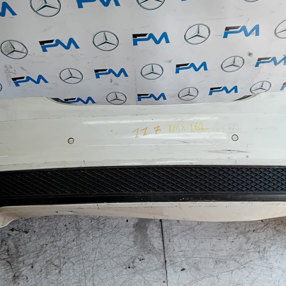 MERCEDES BENZ CLA W117  REAR BUMPER A1178850965 2016 WHITE COMPLETE FMX162