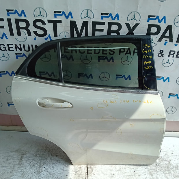 MEECEDES GLA X156 DRIVER SIDE REAR DOOR OSR 2014-19 WHITE COMPLETE FMD282