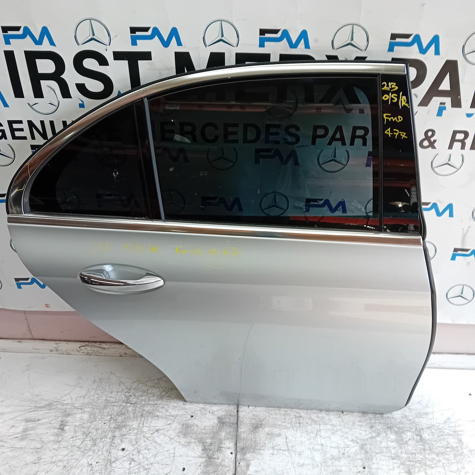 MERCEDES E-CLASS W213 SLN DRIVER REAR DOOR OSR SILVER 2016 ON COMPLETE FMD477