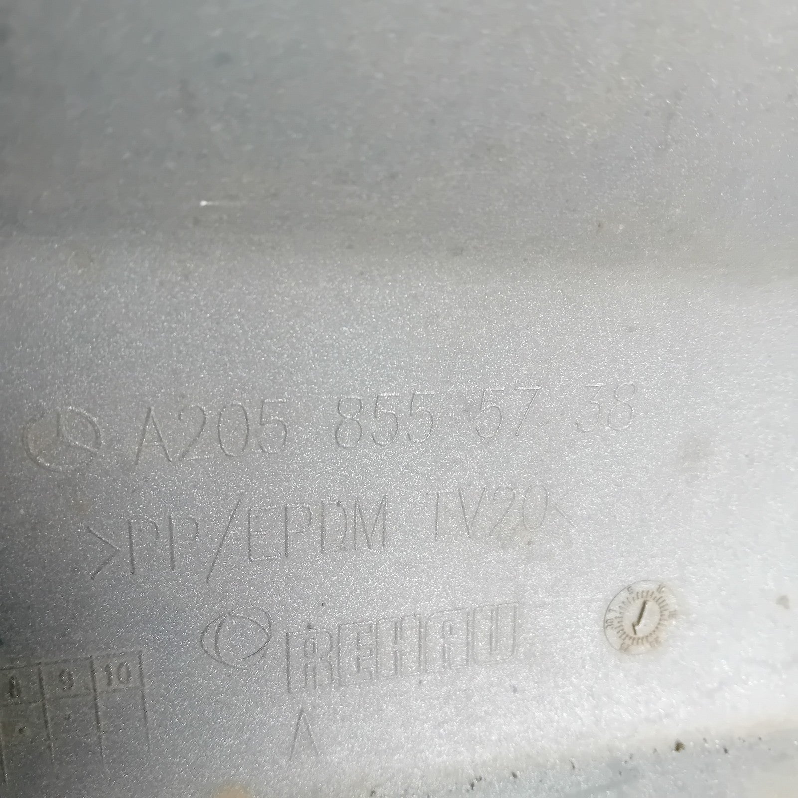 MERCEDES BENZ C-CLASS W205 REAR BUMPER 2015 SILVER A2058555738 FMX51
