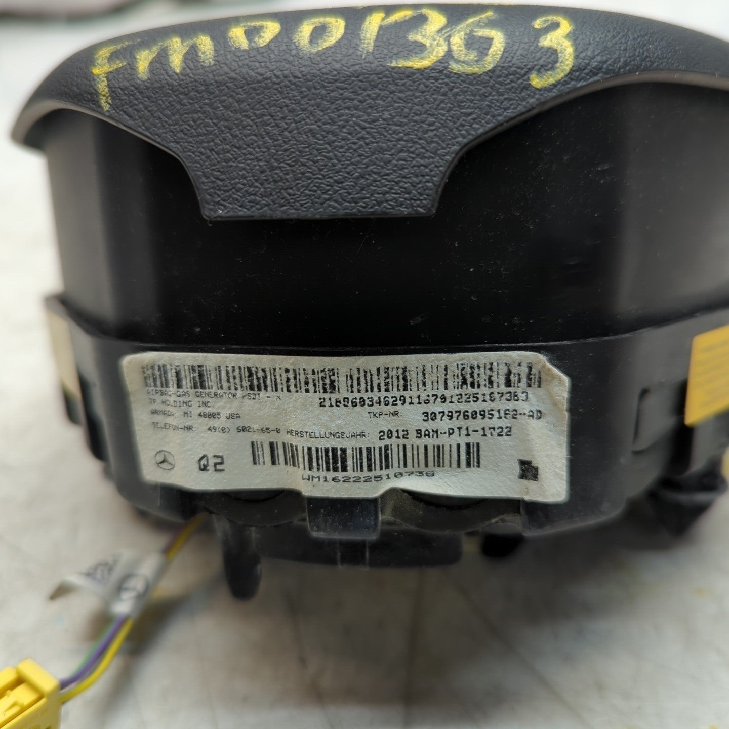 MERCEDES B-CLASS W246 STEERING WHEEL AIRBAG DRIVER OS RIGHT Q02 FM001363